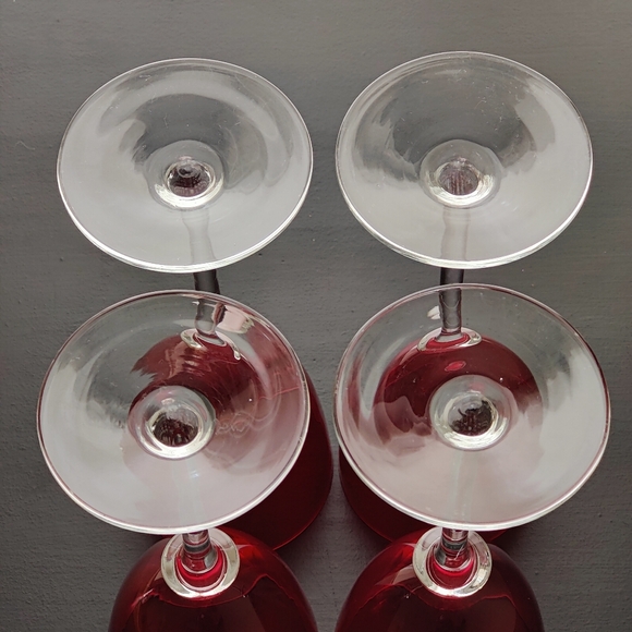 4 red 🍒♥️ crystal wine goblets | Mikasa | pattern MIC 157 - Picture 11 of 14